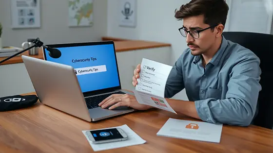تعلّم كيف تحمي نفسك من الاحتيال الإلكتروني في 2025 بخطوات بسيطة وفعالة. دليل شامل لأفضل وسائل الحماية من الروابط المزيفة، التصيد، وسرقة البيانات.