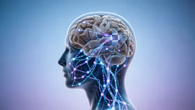Person using AI assistant on laptop while thinking critically, representing the balance between artificial intelligence and human confidence