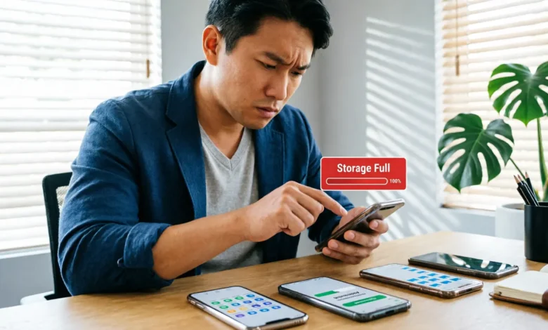 حل مشكلة امتلاء ذاكرة الهاتف وتنظيف المساحة الداخلية