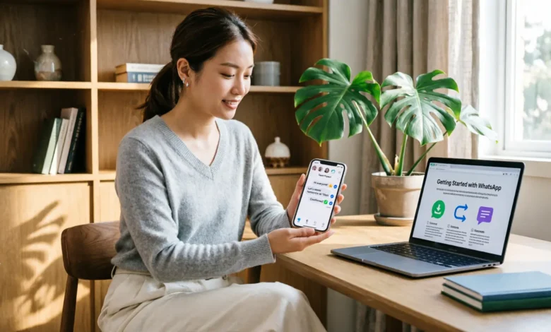 شرح استخدام تطبيق واتساب للمبتدئين